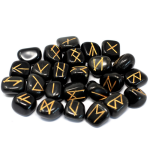 Runes Black Agate